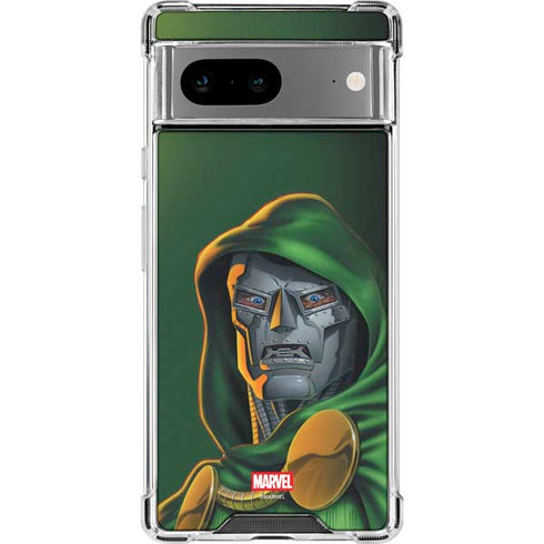 Marvel Dr. Doom Portrait Google Pixel 8a Clear Case